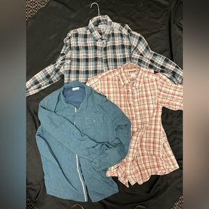 BUNDLE!!!!! Men’s shirts wrangler carhartt columbia